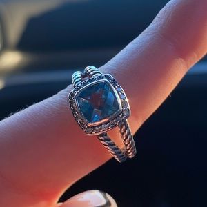 David Yurman blue topaz and diamonds
